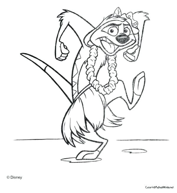 600x654 Timon Coloring Pages The Lion King Coloring Page Timon And Pumbaa
