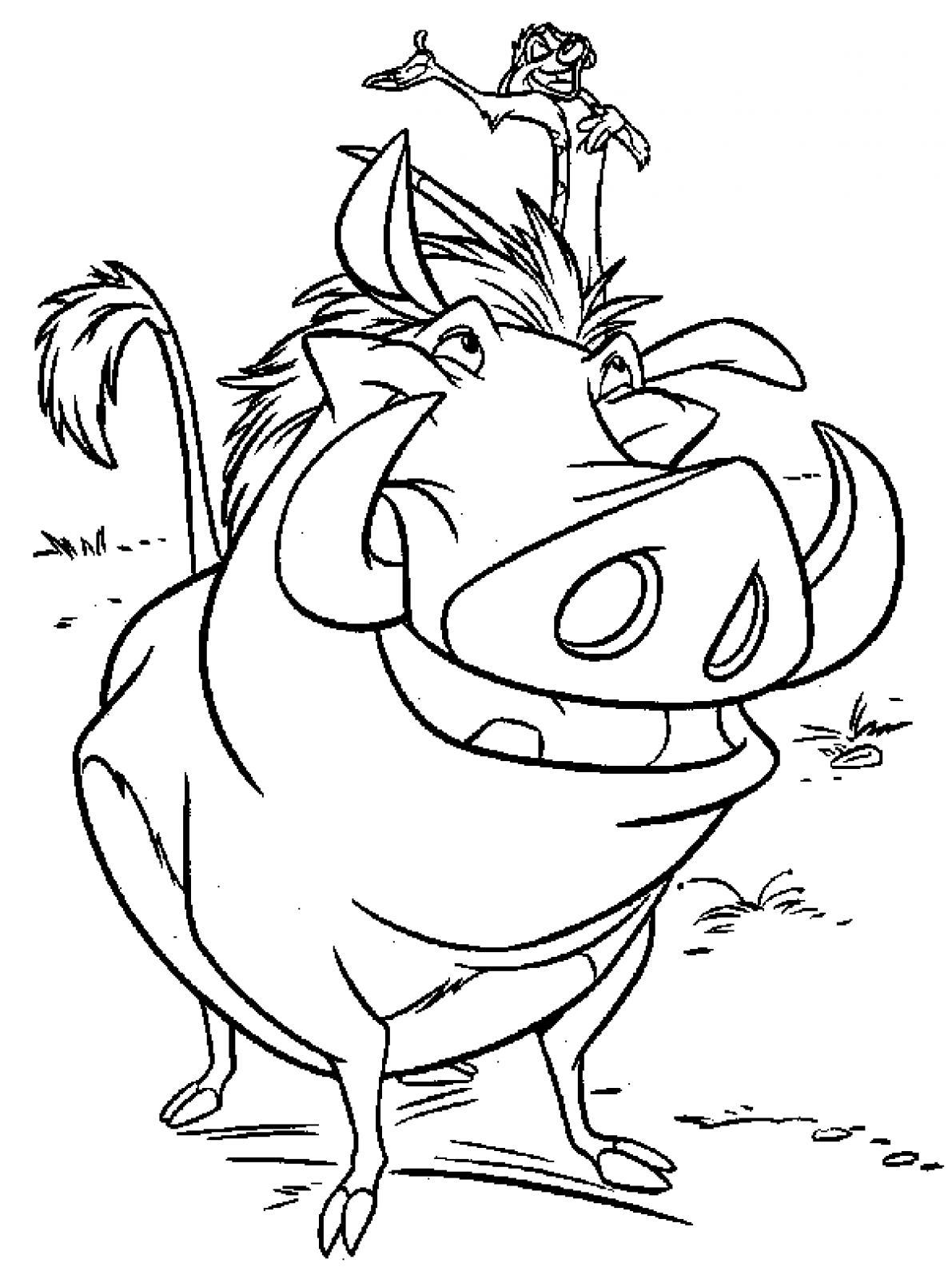 1191x1600 Lion King Timon And Pumbaa Coloring Pages