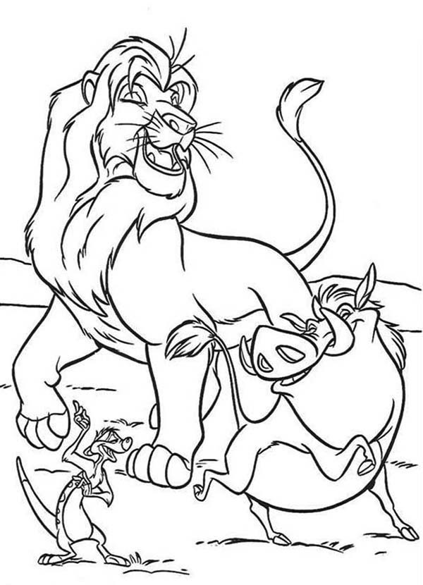 600x830 Pumbaa Coloring Pages Best Of Simba Timon And Pumbaa Running