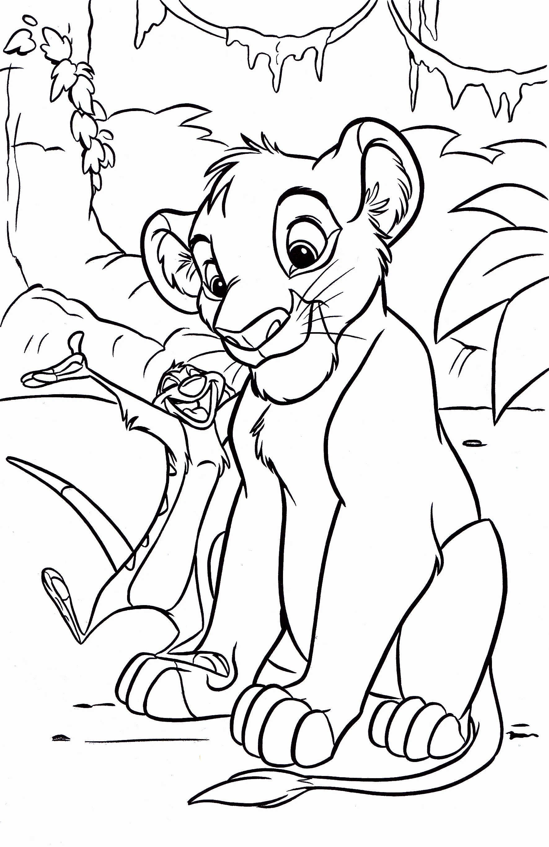 1771x2731 Free Walt Disney Coloring Pages Timon U0026amp Simba Walt Disney