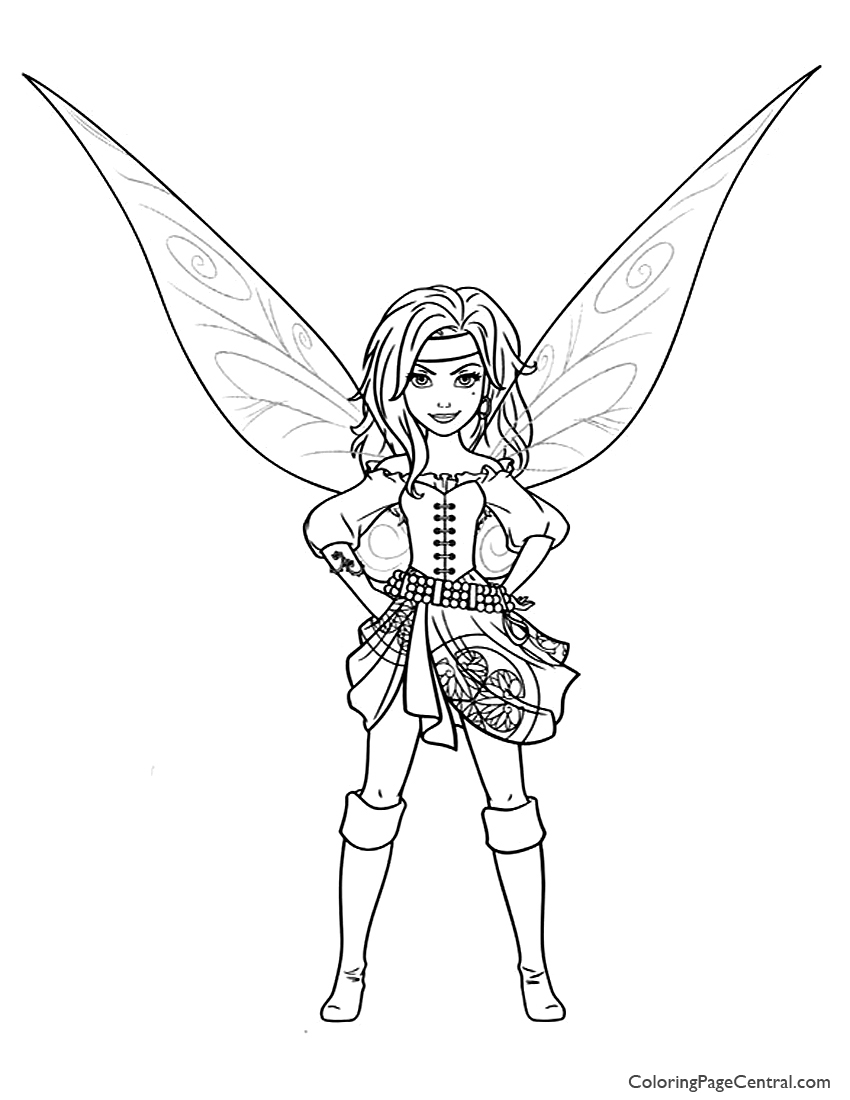 850x1100 Tinkerbell Zarina 01 Coloring Page Coloring Page Central