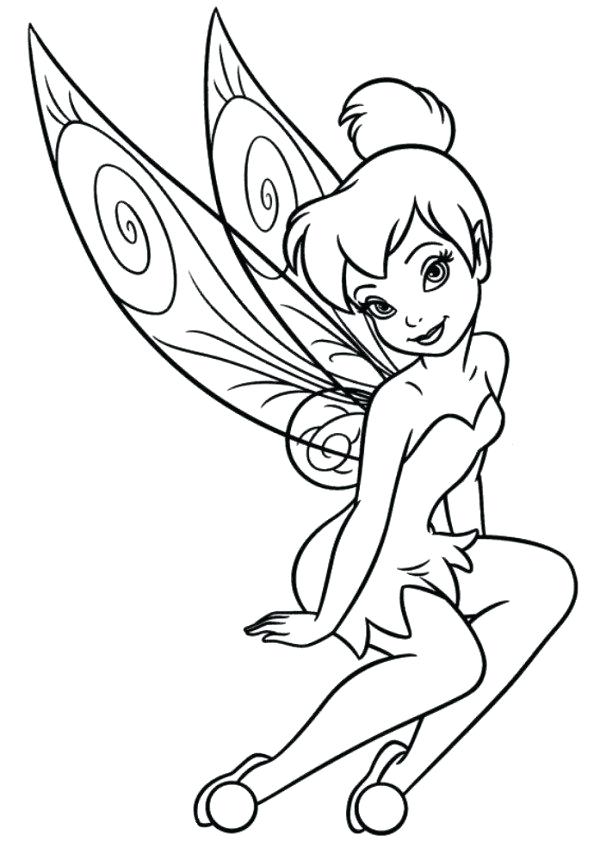 600x841 Free Coloring Pages Girls Cartoon Coloring Pages Tinkerbell