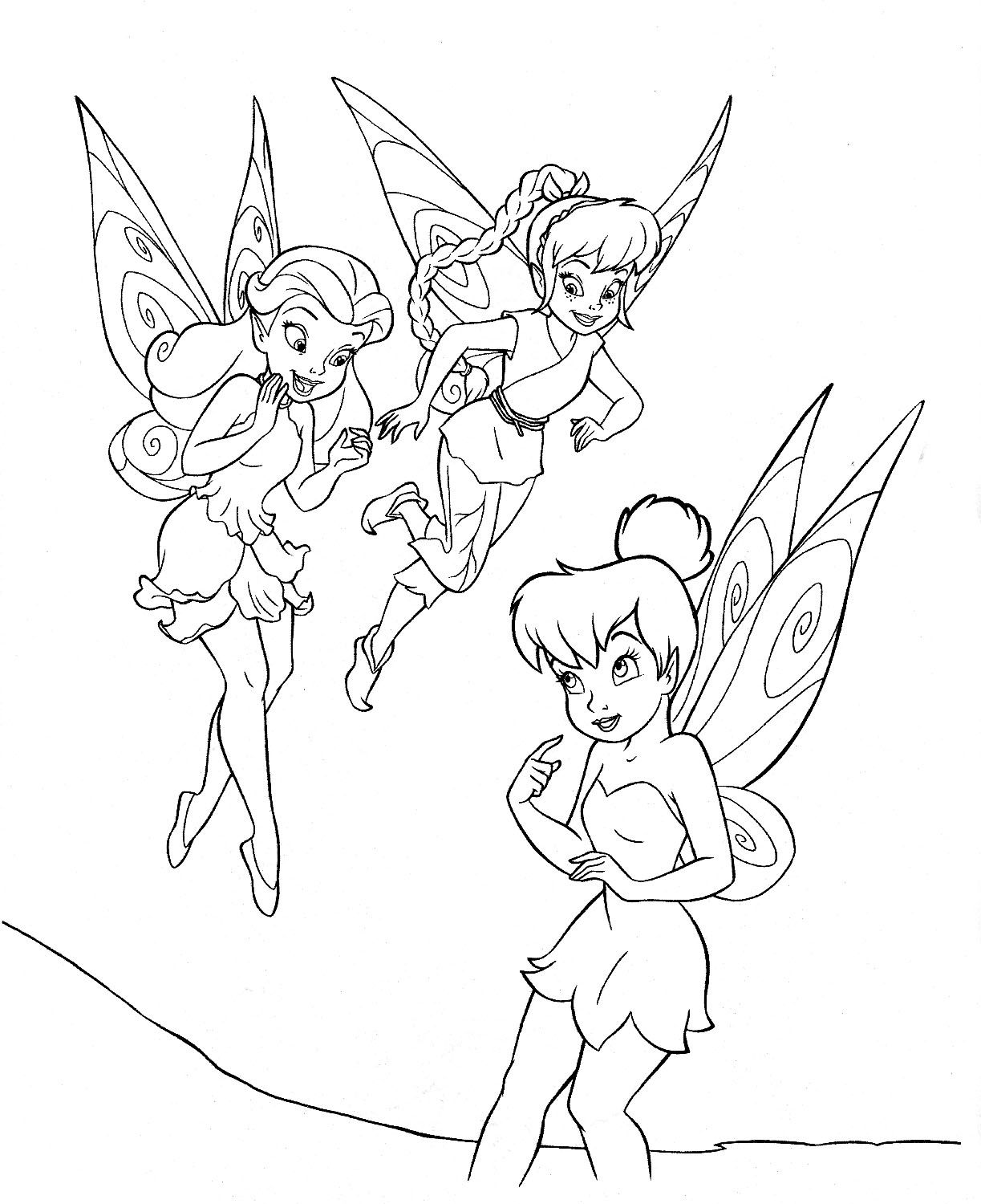 1223x1500 Free Printable Tinkerbell Coloring Pages For Kids Flower
