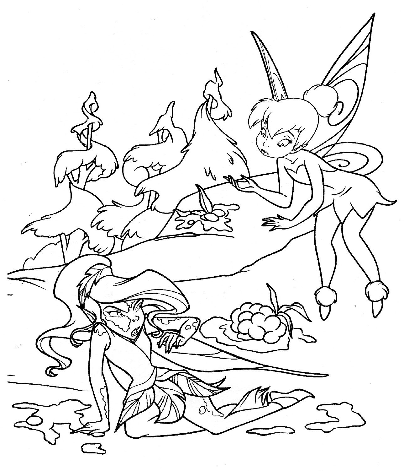 1289x1500 Free Printable Tinkerbell Coloring Pages For Kids