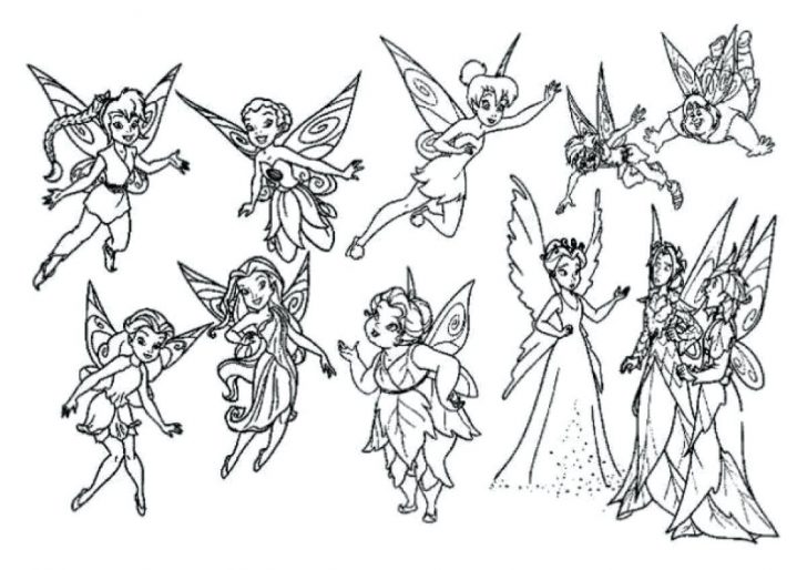 728x514 Tinkerbell And Friends Coloring Pages Pictures Free Printable