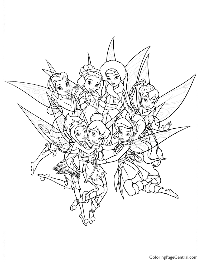 850x1100 Tinkerbell And Friends 01 Coloring Page Coloring Page Central
