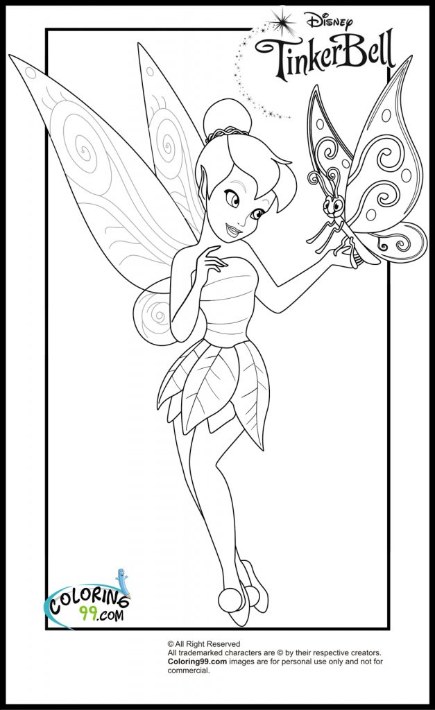627x1024 Free Printable Tinkerbell Coloring Pages For Kids To Print L Page