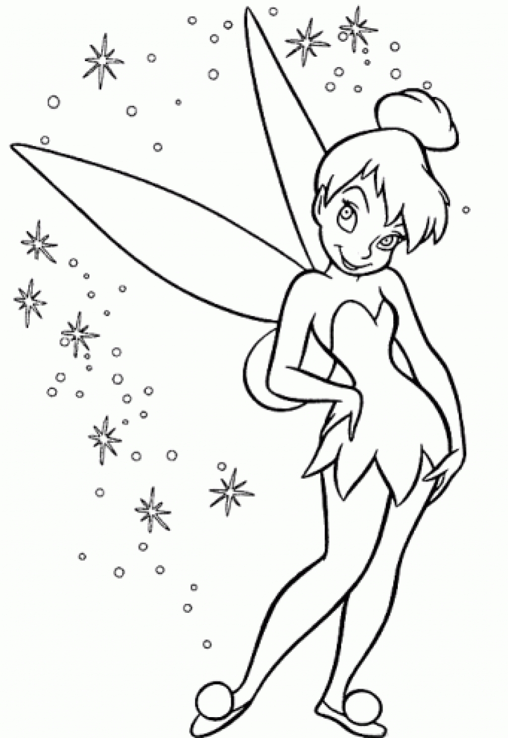 1024x1486 Best Of Tinkerbell With Flower Coloring Pages Collection