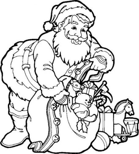 454x500 Simple Christmas Drawings Santa Clause Coloring Pages For Kids