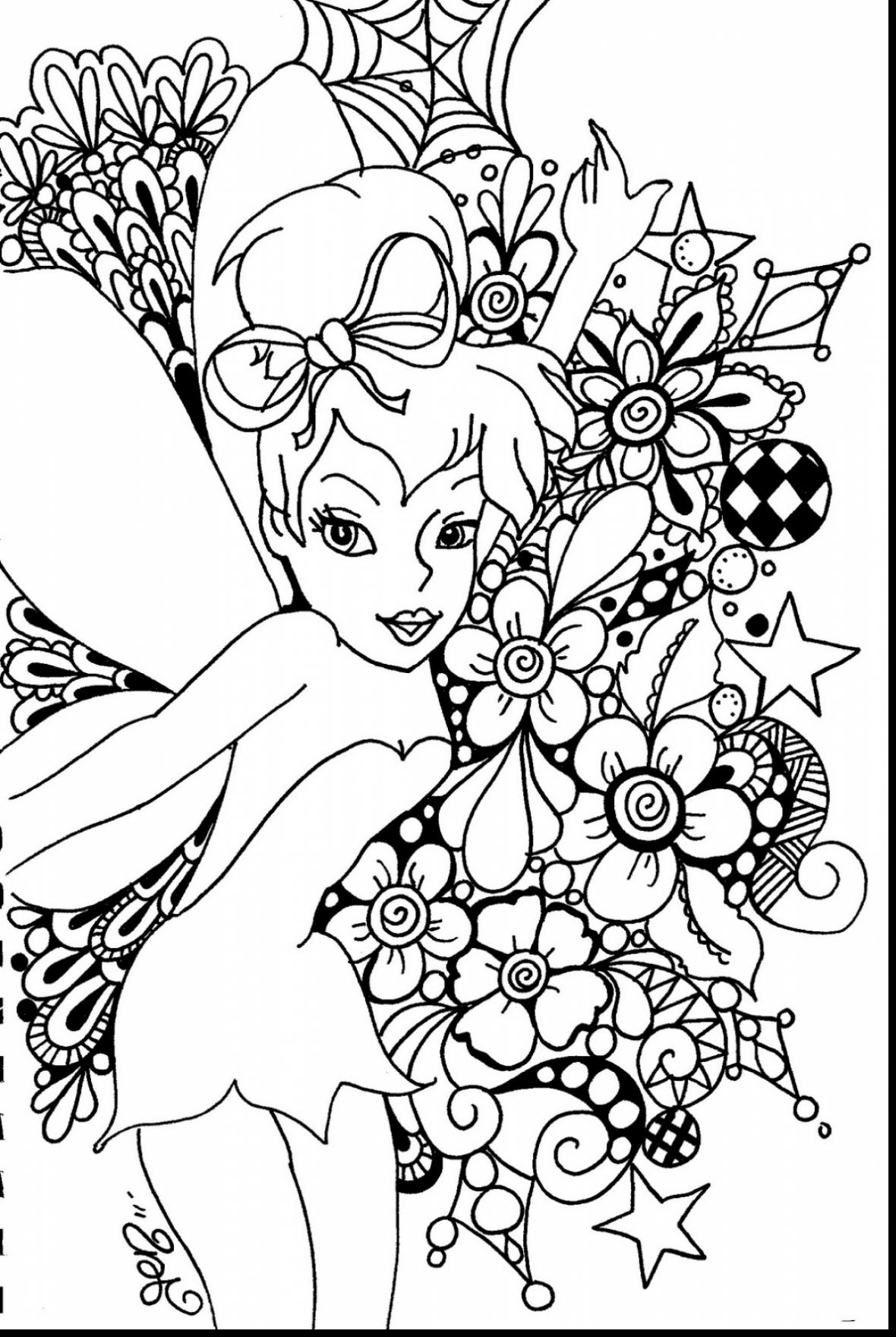 1180x1760 Amazing Tinkerbell Coloring Pages With Fairy For Adults And Goth