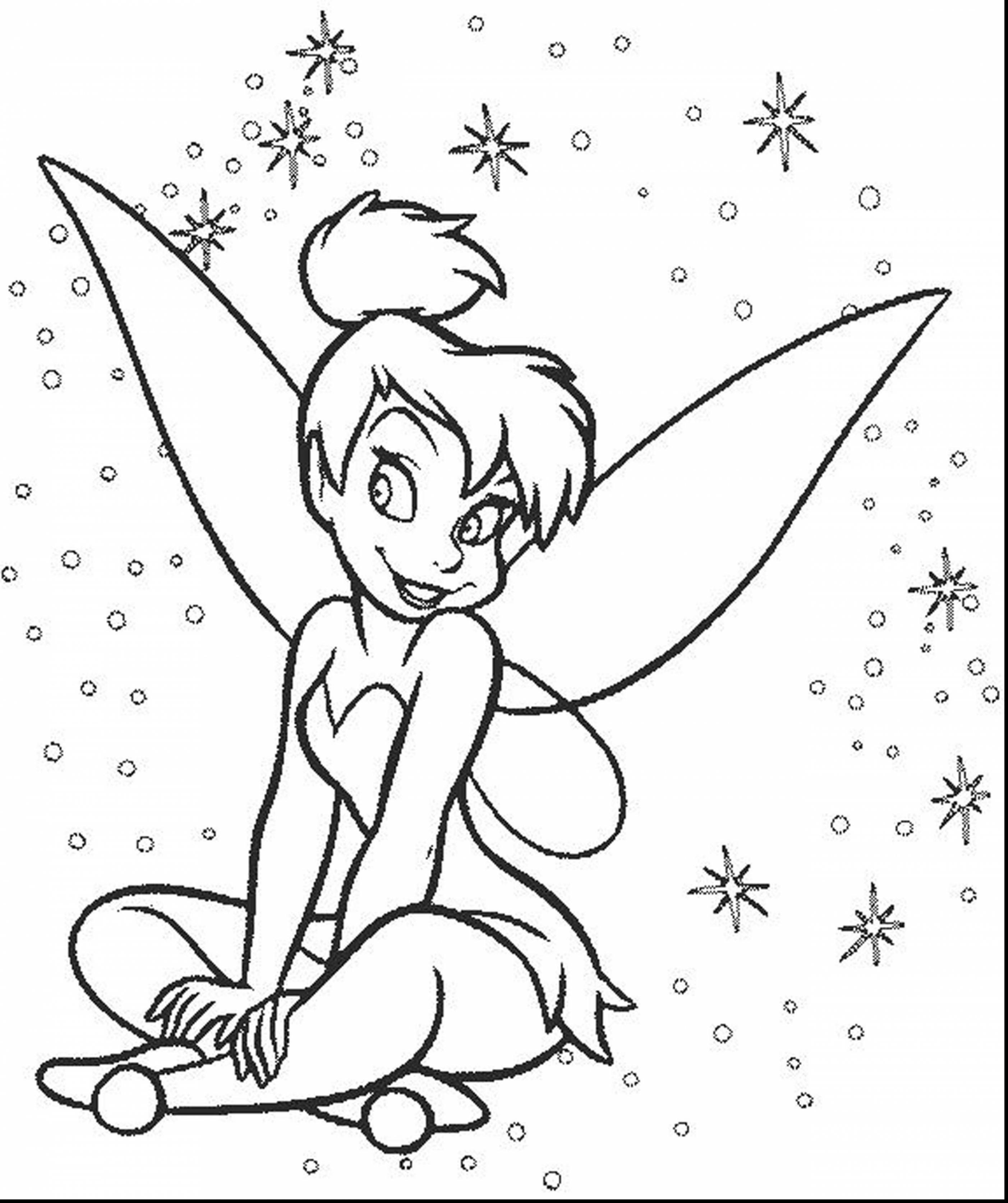 Tinkerbell Face Coloring Pages
