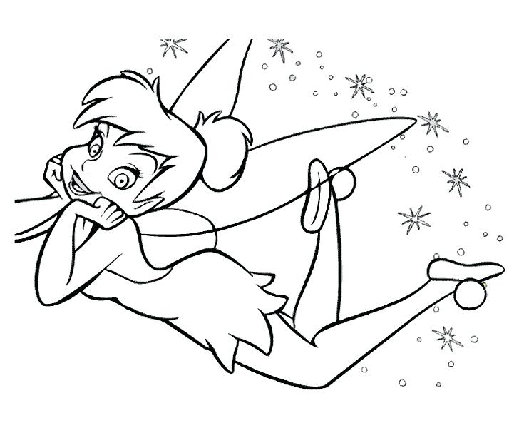 728x600 Disney Tinkerbell Coloring Pages