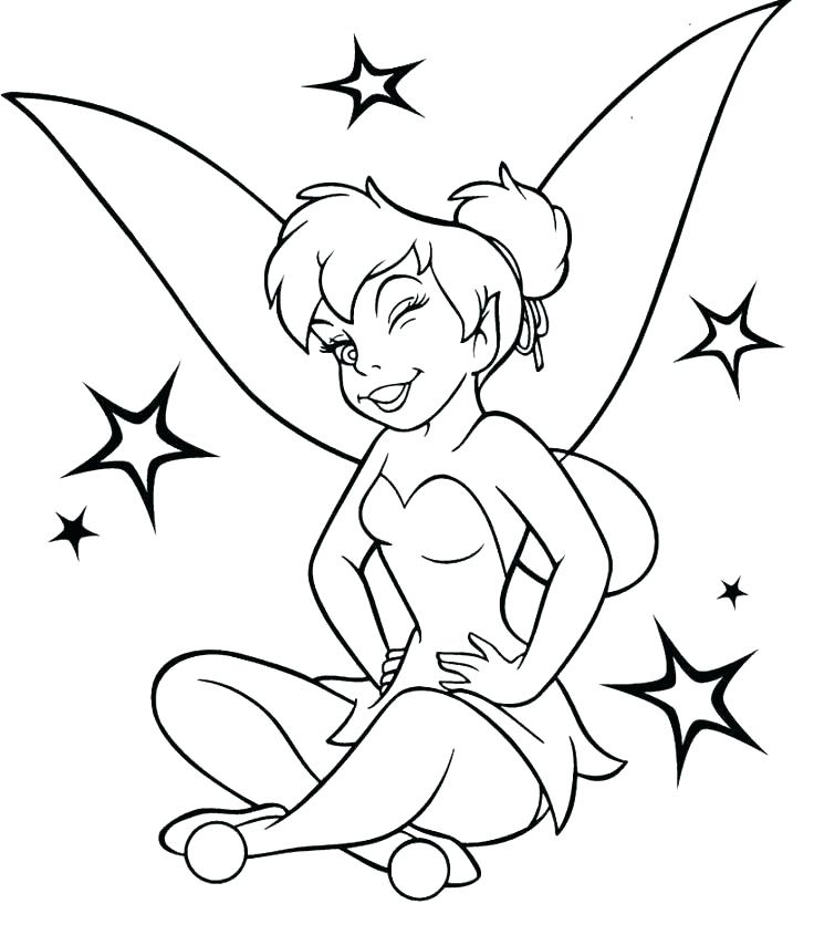 736x845 Tinkerbell Coloring Pages