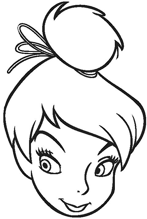 480x713 Tinkerbell Face Coloring Pages Face Of Tinkerbell Coloring Pages