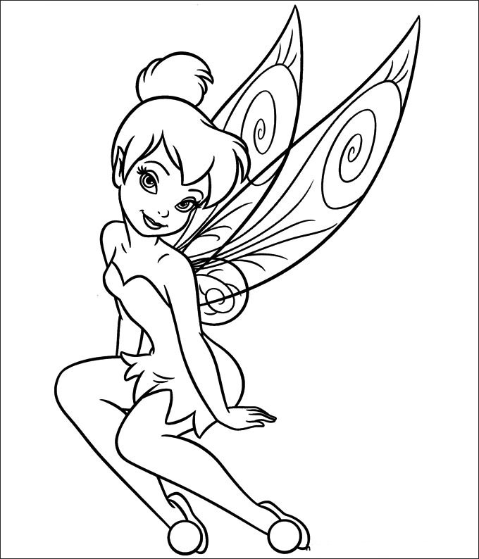 680x794 Tinkerbell Coloring Pages