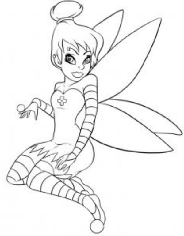 600x771 Tinkerbell Halloween Coloring Pages 2761162