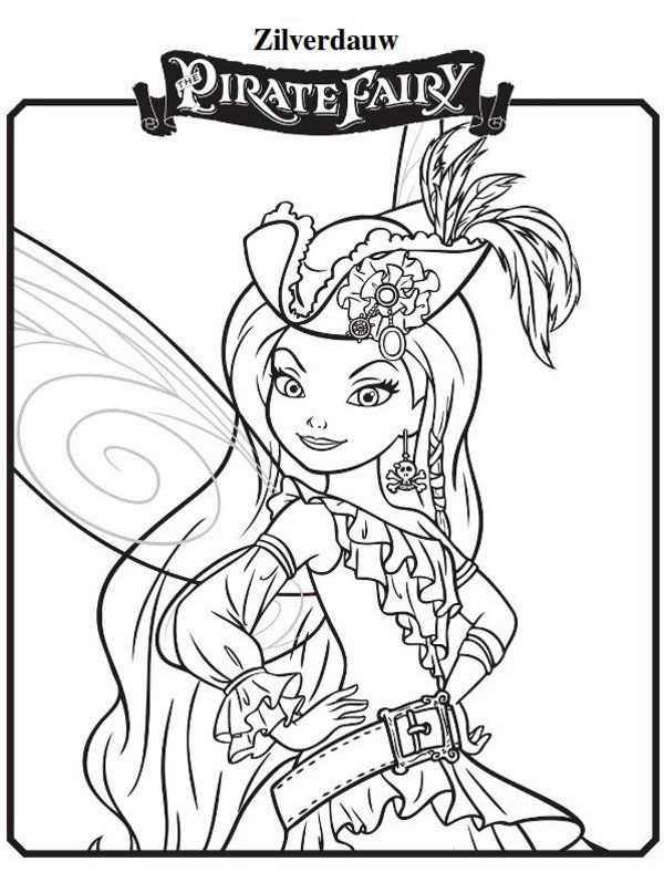 600x788 Zilverdauw New Tinkerbell Amp Pirate Fairy Coloring Pages