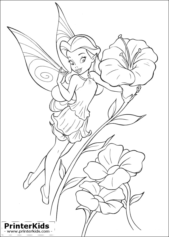 567x794 Tinkerbell Coloring Pages