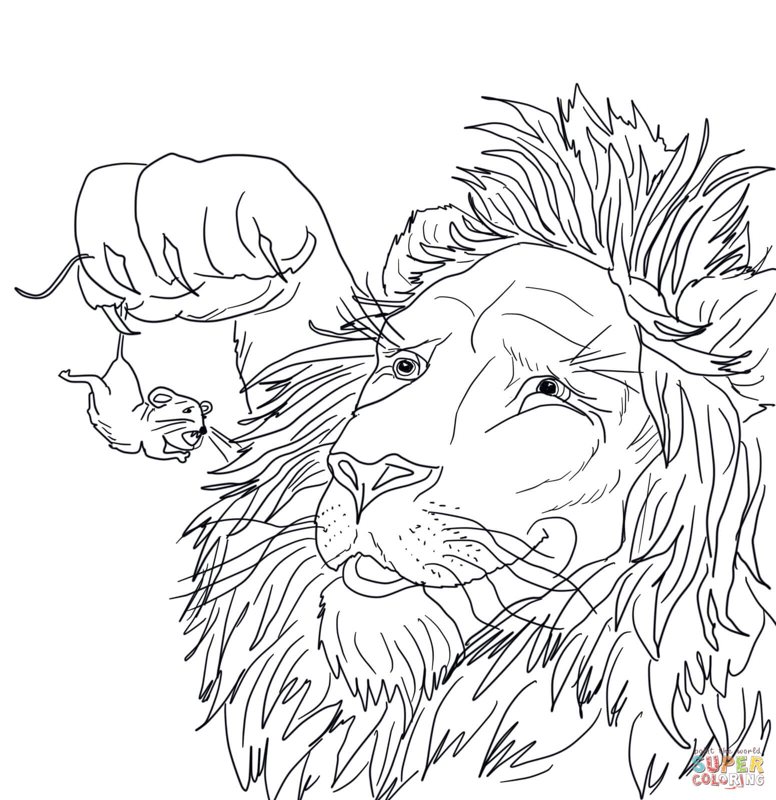 1551x1600 Best Of The Big Lion Caught A Tiny Mouse Coloring Page