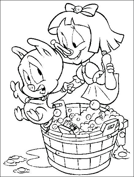 437x578 Tiny Toons Coloring Pages Baby Coloring Pages Baby Looney Tunes