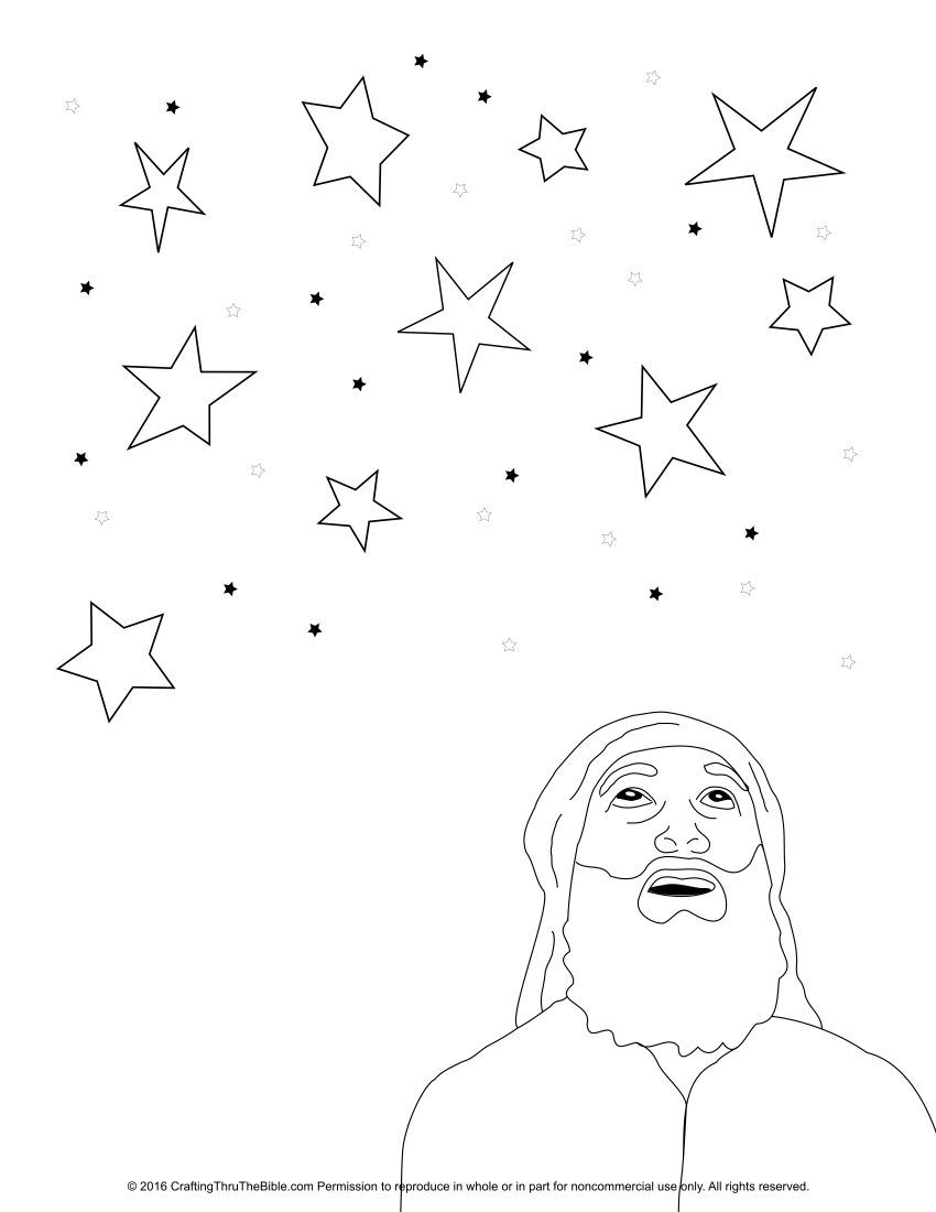 850x1100 Coloring Page Of Abraham Looking