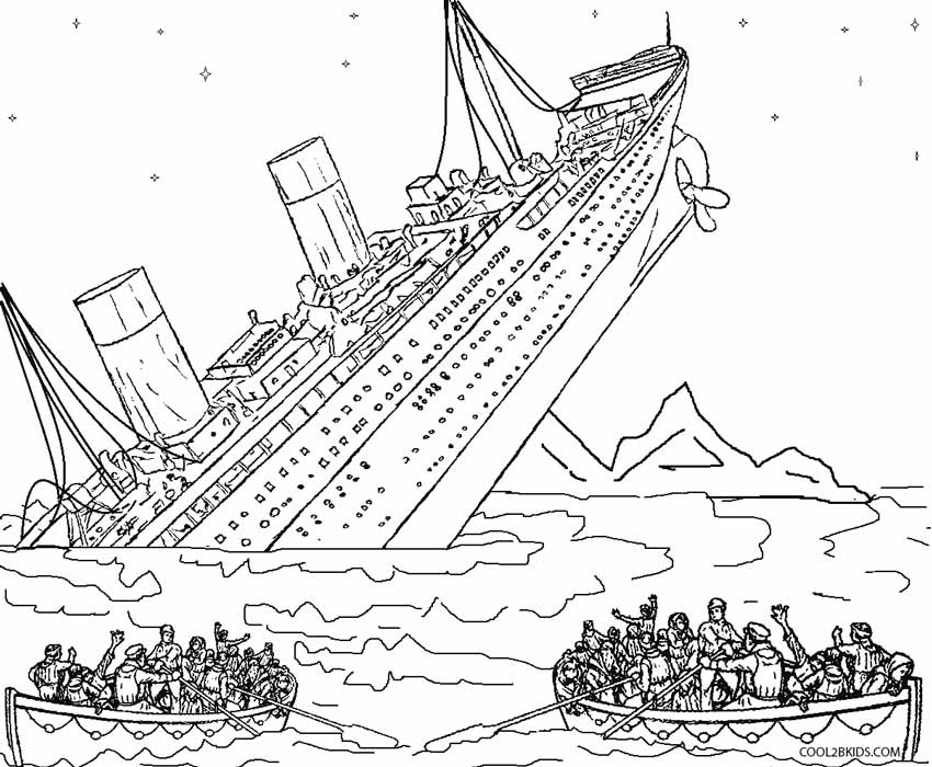 850x700 Shipwreck Coloring Pages Printable Titanic Coloring Pages For Kids