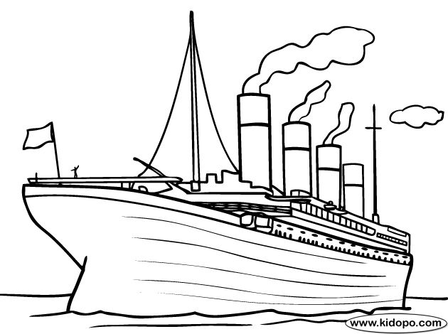 Titanic Ship Coloring Pages