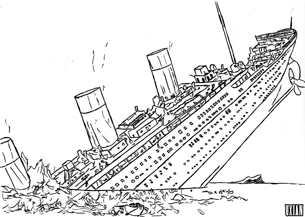 1024x729 Titanic Coloring Pages Printable Titanic Coloring Pages To Print