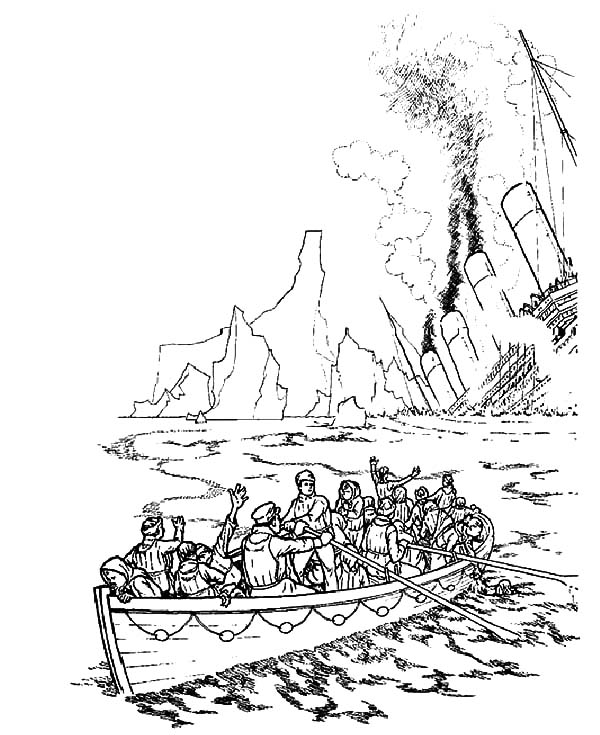 600x735 Watching Titanic Sinking Coloring Pages Batch Coloring