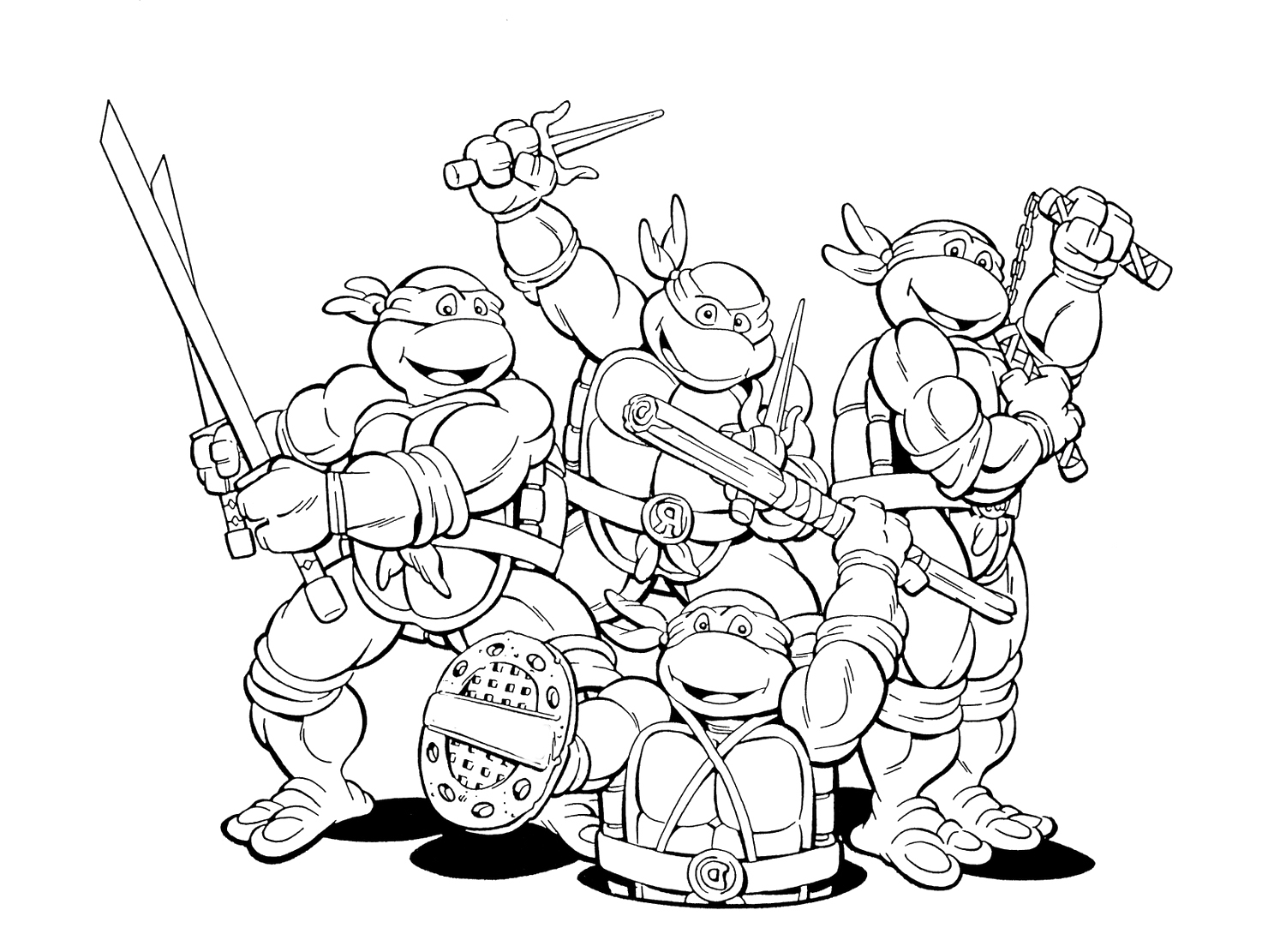 1487x1111 Teenage Mutant Ninja Turtles Coloring Pages Collection Free