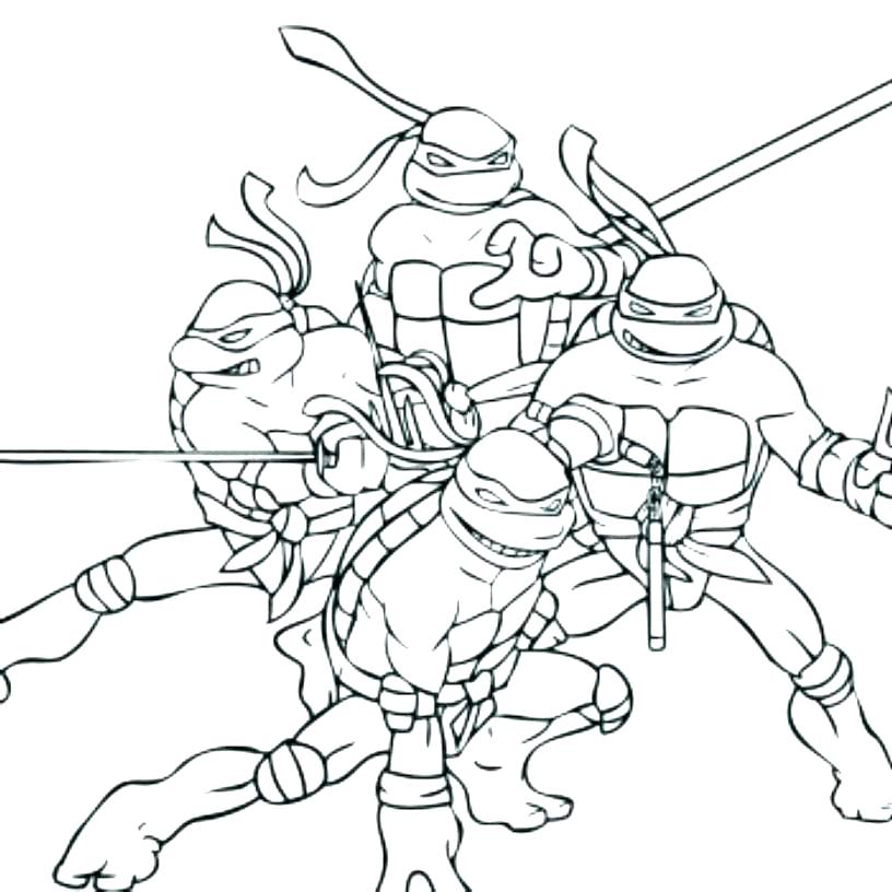 816x816 Free Coloring Pages Online For Kids Ninja Turtle Tmnt Colouring