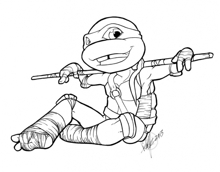 730x571 Donatello Ninja Turtle Coloring Pages Printable Donatello