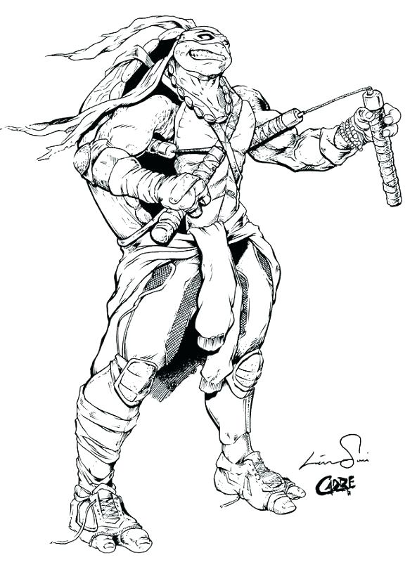 593x800 Ninja Turtle Pictures To Color
