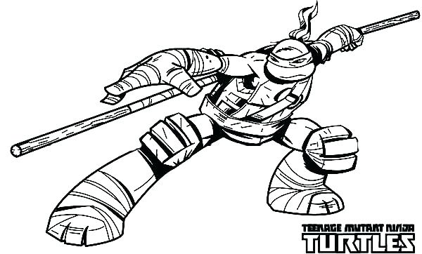 600x362 Michelangelo Ninja Turtle Color Coloring Pages Teenage Mutant