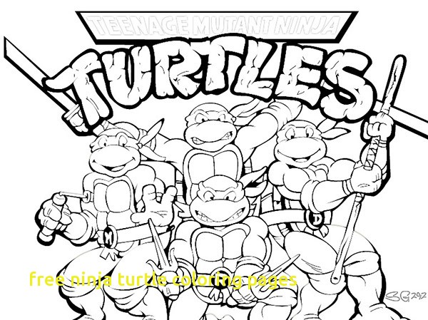 600x449 Free Ninja Turtle Coloring Pages With 7 Teenage Mutant Ninja
