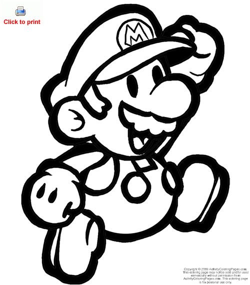 500x570 Super Mario Coloring Pages Mario Bros Toad Coloring Pages Kids