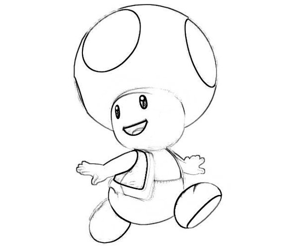 600x500 Toad From Mario Coloring Pages