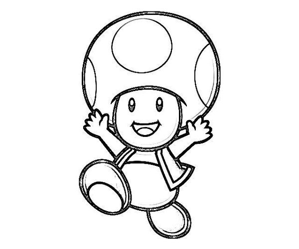 600x500 Innovational Ideas Toad Coloring Pages From Super Mario To Print