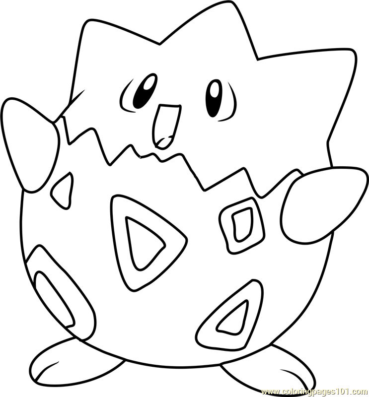 743x800 Togepi Pokemon Coloring Page