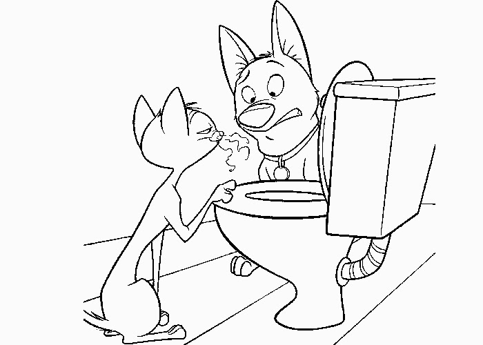 Toilet Coloring Page