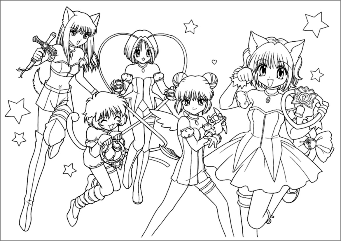 1169x827 Mew Mew Power Coloring Pages Free Coloring Pages