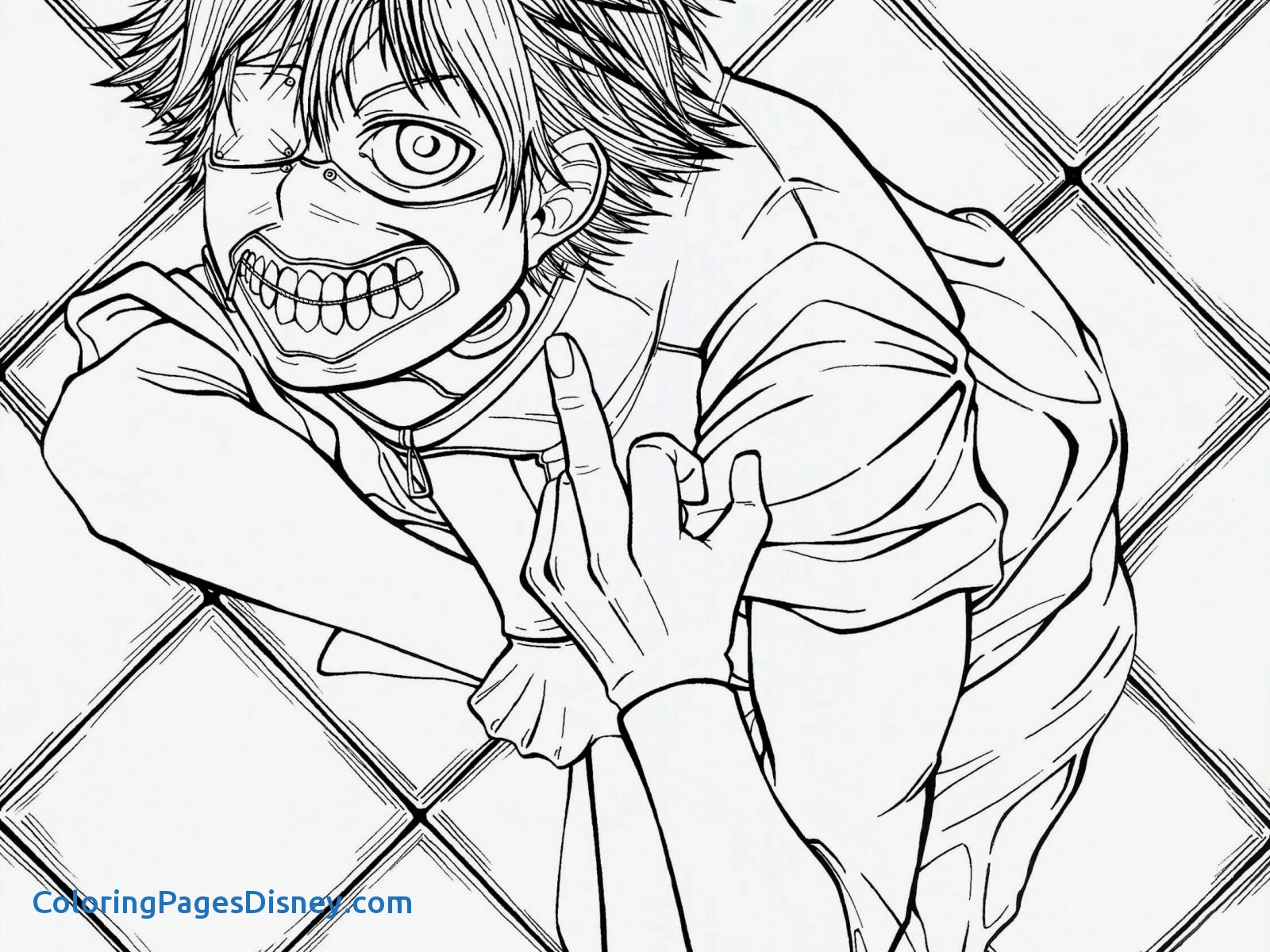 1600x1200 Tokyo Ghoul Coloring Pages Luxury Funky Ku Coloring Pages