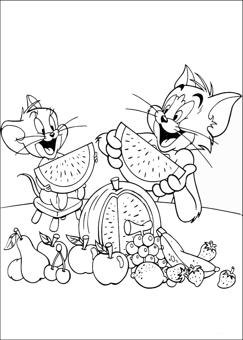 1000x1400 Tom And Jerry Coloring Pages