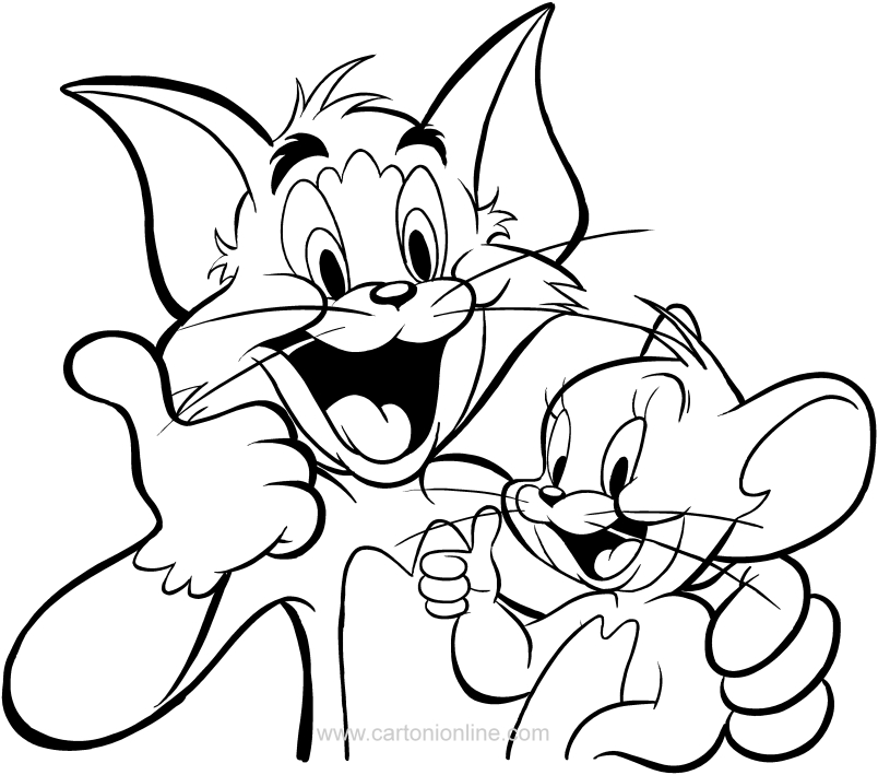 804x709 Tom And Jerry Ok Coloring Pages