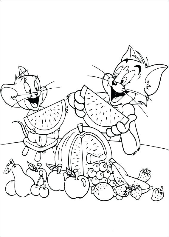 567x794 Tom And Jerry Color Pages