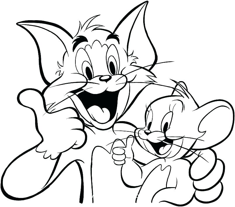 804x709 Tom And Jerry Coloring Sheets Tom Coloring Pages Free Printable