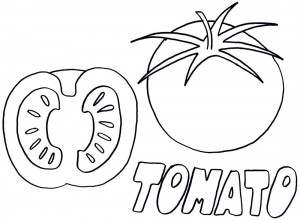 300x221 Tomato Coloring Page Coloringpagehub