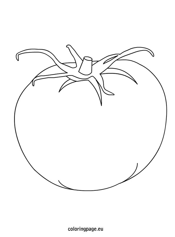 595x804 Tomato Coloring Page