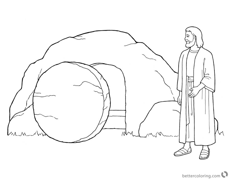 900x700 Empty Tomb Cloring Pages Easter Coloring Pages He Is Risen
