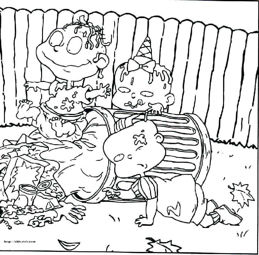 844x831 Rugrats Coloring Pages Awesome Kids In The Kitchen For Printable
